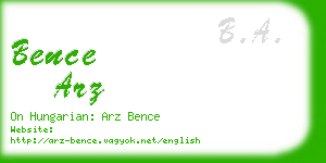 bence arz business card